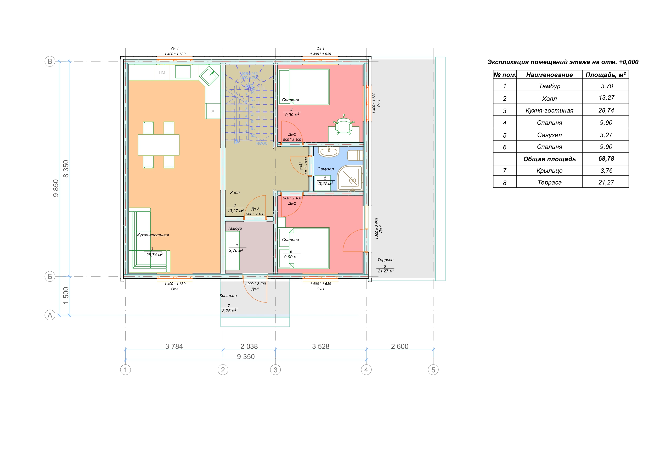 Вариант планировки 1 го этажа
