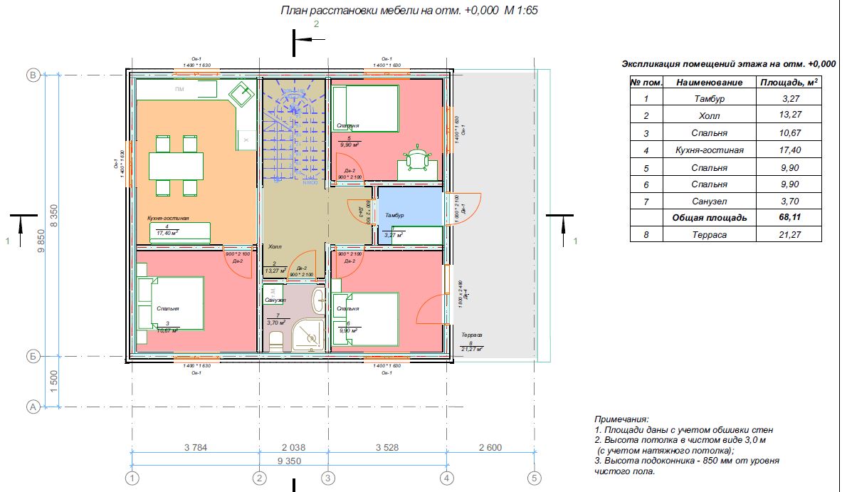 Вариант планировки 1 го этажа